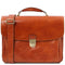 Alessandria - Leather multi compartment TL SMART laptop briefcase